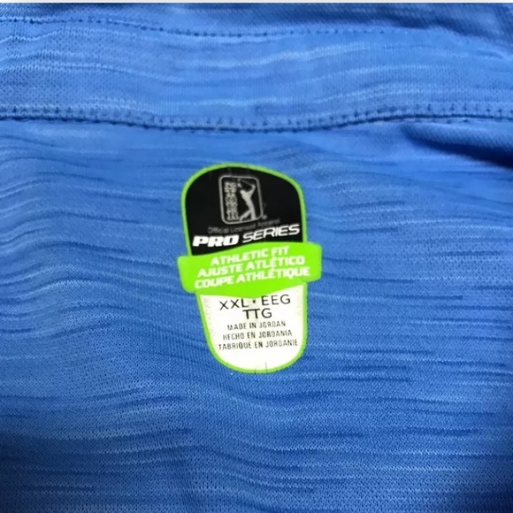 Mens XXL PGA Pro Series Polo Blue Golf shirt - Picture 3 of 7